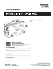 Lincoln Electric POWER FEED 25M NNS Operator's Manual