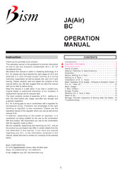 Bism JA Series Operating Manual