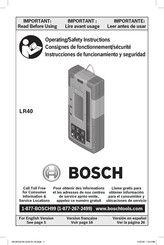 Bosch LR40 Operating/Safety Instructions Manual