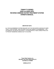 Tomar TV-6000 Owner's Manual