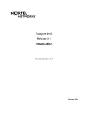 Nortel Passport 4430 Introduction Manual