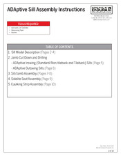 Endura ADAptive Sill Assembly Instructions Manual