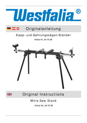Westfalia 847698 Original Instructions Manual