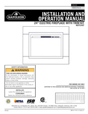 Napoleon NEFP24HT Installation And Operation Manual