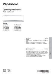 Panasonic CU-E18VKA Operating Instructions Manual
