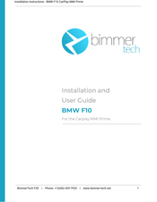 BimmerTech BMW F10 Carplay MMI Prime Installation And User Manual