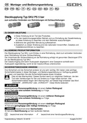 GOK SKU PS 5 bar Series Assembly And Operating Manual
