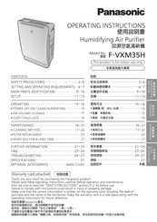 Panasonic F-VXM35H Operating Instructions Manual