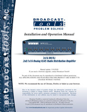 Broadcast Tools 2x16 DA/RJ Installation And Operation Manual