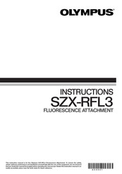 Olympus SZX-RFL3 Instructions Manual