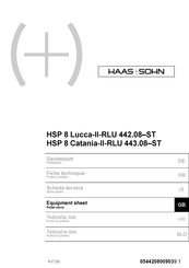 HAAS + SOHN HSP 8 Lucca-II-RLU 442.08-ST Equipment Sheet