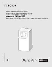 Bosch Greenstar FS Series Installation And Maintenance Instructions For Contractors