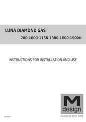 M Design Luna Diamond Series Instructions For Installation And Use Manual
