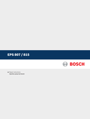 Bosch EPS 807 Repair Instructions