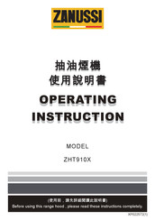 Zanussi ZHT910X Operating	 Instruction