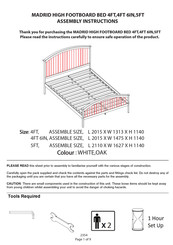 GFW Madrid Assembly Instructions Manual