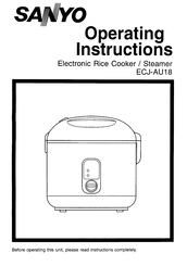 Sanyo ECJ-AU18 Operating Instructions Manual