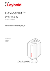 LEYBOLD DeviceNet ITR 200 D Manual