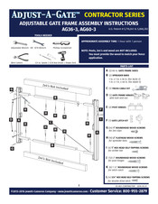 Jewett-Cameron Adjust-A-Gate CONTRACTOR Series Assembly Instructions Manual
