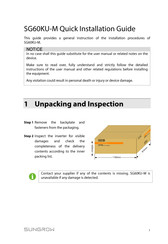 Sungrow SG60KU-M Quick Installation Manual