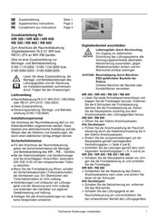 AEREX RB 300 Supplementary Instructions Manual