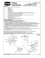 Witter F105A Fitting Instructions