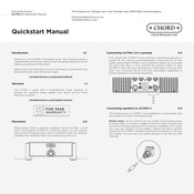 Chord ULTIMA 3 Quick Start Manual