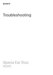 Sony Xperia Ear Duo Troubleshooting Manual