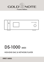 Gold Note DS-1000 Owner's Manual