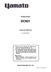 Yamato DC801 Instruction Manual