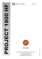 CEA PROJECT 1800 HF Operator's Manual