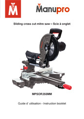 Manupro MPSOR255MM Instruction Booklet