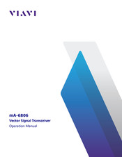 Viavi mA-6806 Operation Manual