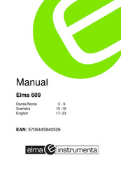 Elma Instruments 609 Manual