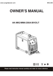 Sun Gold Power AK-MIG/MMA 200A BIVOLT Owner's Manual
