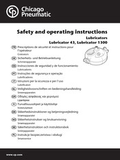 Chicago Pneumatic Lubricator 1300 Safety And Operating Instructions Manual