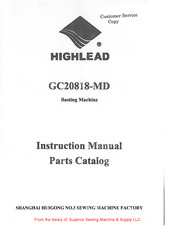 HIGHLEAD GC20818-MD Instruction Manual Parts Catalog