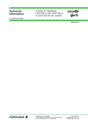YOKOGAWA Centum V Upgrade Manual
