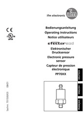 IFM Electronic Efector 500 PP7026 Operating Instructions Manual