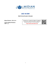 Midian UED-1B-DMV Manual