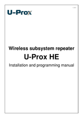 U-Prox HE Installation And Programming Manual