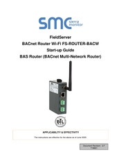 SMC Sierra Monitor FieldServer Wi-Fi FS-ROUTER-BACW Startup Manual