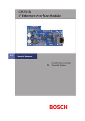 Bosch CM751B Installer's Reference Manual