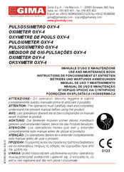 Gima OXY-4 Use And Maintenance Book
