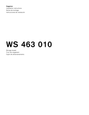 Gaggenau WS 463 010 Installation Instructions Manual