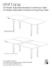 Uplift Desk V2 Height Adjustable Bamboo Conference Table Assembly Instructions Manual