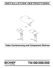 CHIEF TA100 Installation Instructions Manual