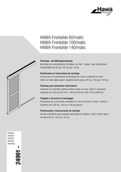 hawa Frontslide 60/matic Planning And Installation Instructions