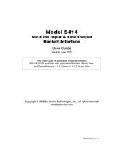 Studio Technologies 5414 User Manual