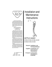 T&S B-0183 Installation And Maintenance Instructions Manual